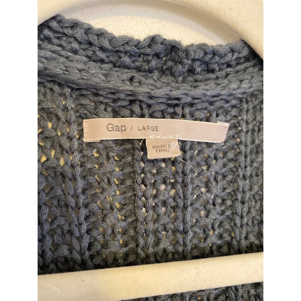 Gap Women's Gray Open Front Knit Vest Size Large - Picture 3 of 7